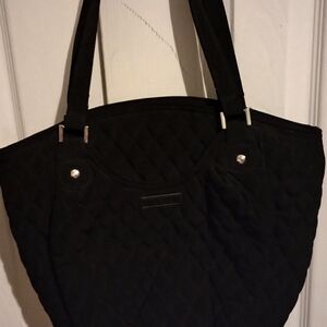 Vera Bradley Elegant Black Quilted Tote Bag